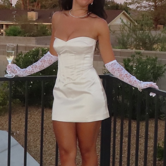 Reformation Pacie Satin Dress - Picture 4 of 4